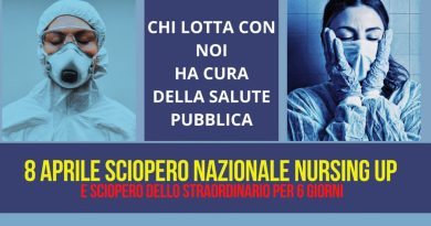 Nursing Up: 8 aprile indetto sciopero degli infermieri